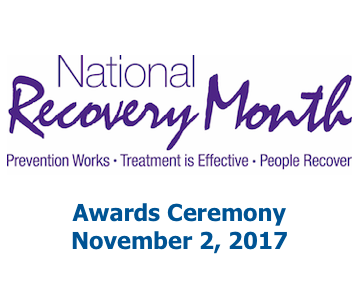 Recovery Month Awards Dinner Moved to November 2, 2017;  David Lawrence Centers    to Honor Five at Annual Ceremony